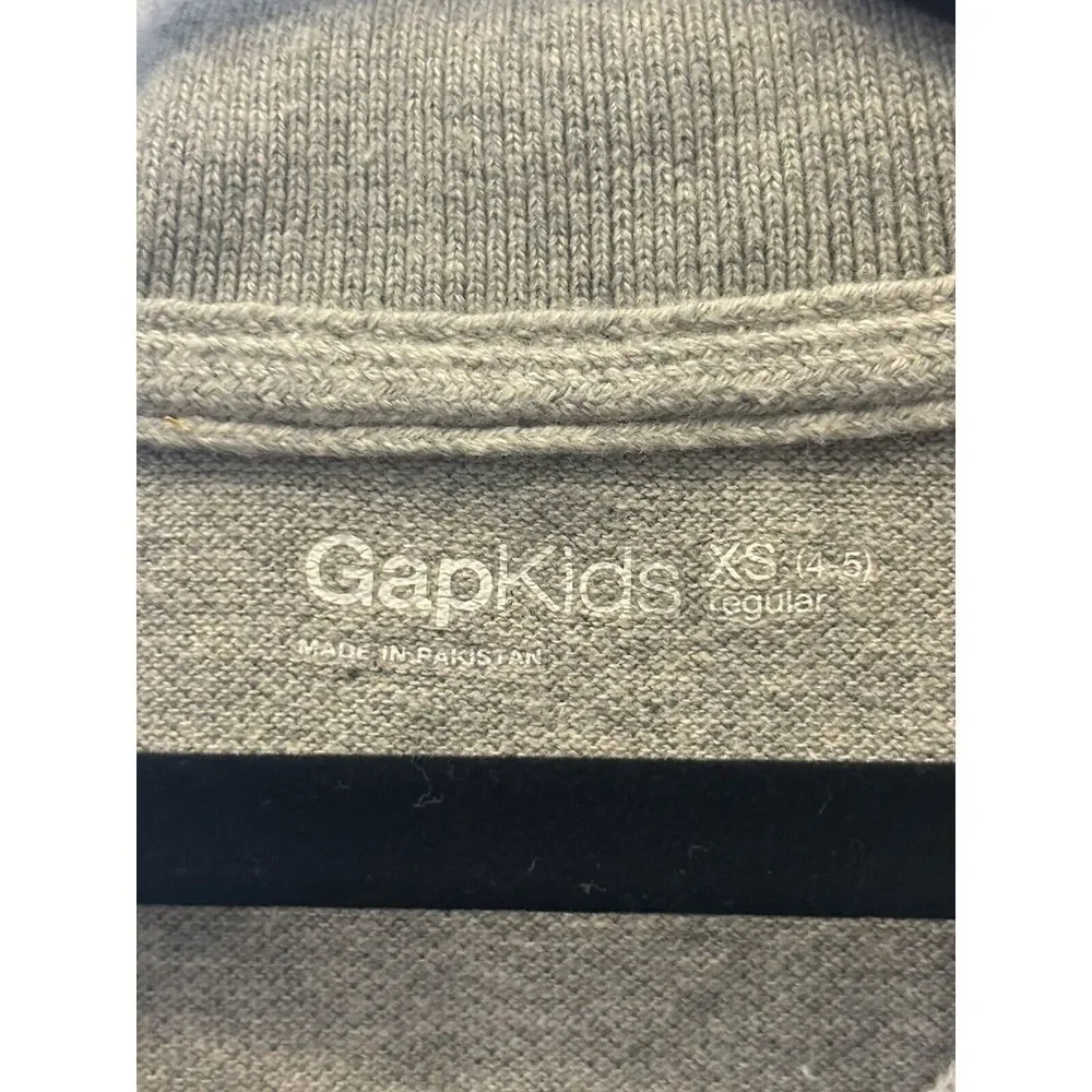 Gap Boys Polo Gray‎ Short Sleeve--SIZE XS 4/5 EUC B13